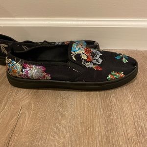 Floral- Pattern Slip-Ons